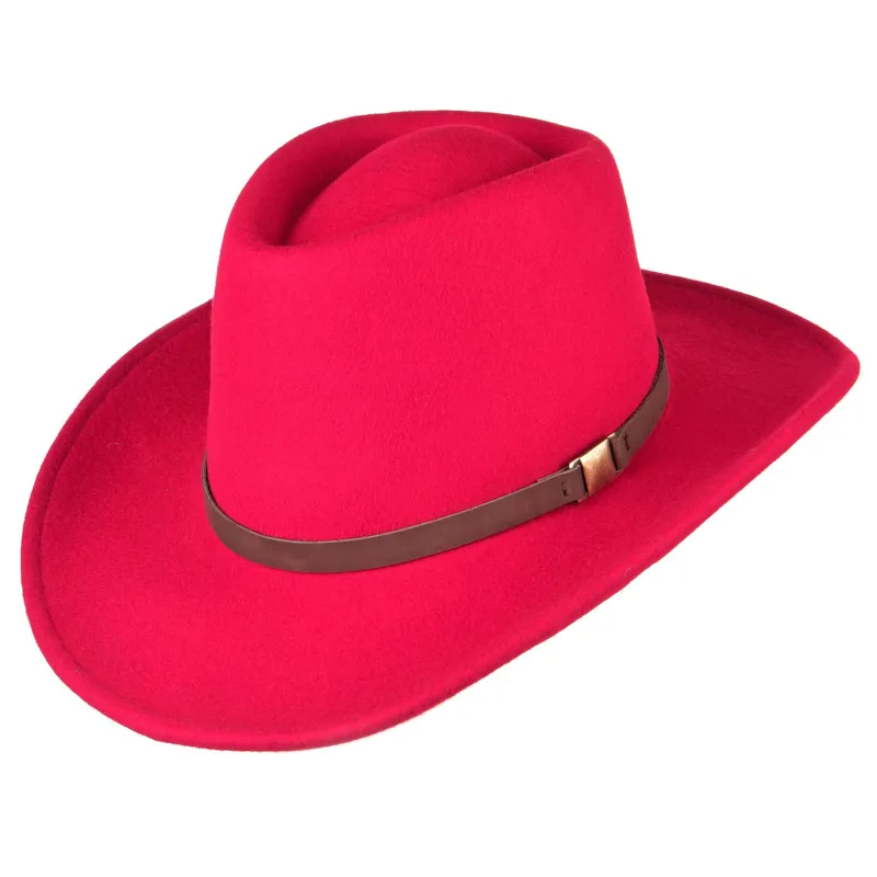 Heather Eden Crushable Wool Felt Hat in Crimson